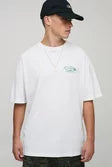 White Oversized Bonsai Tree Graphic T-Shirt