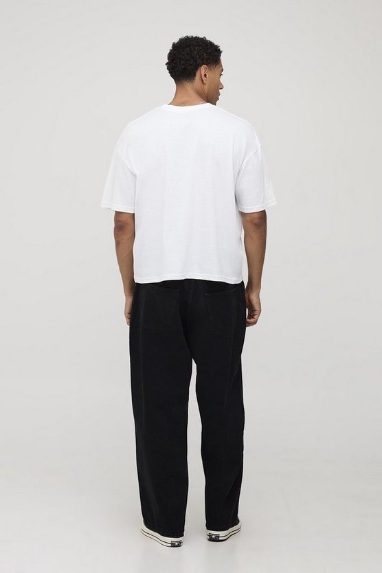 White Oversized Boxy Pre's Printed T-Shirt