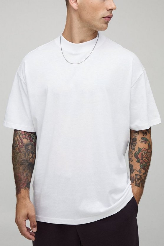 White Oversized Disney Mickey Mouse License T-Shirt