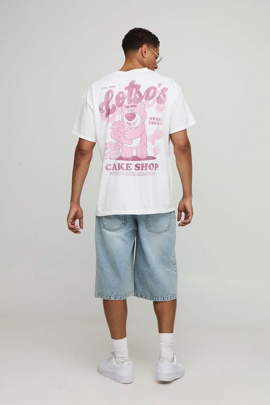 White Oversized Disney Toy Story License Printed T-Shirt
