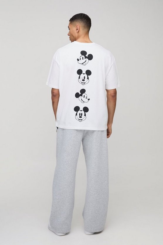 Oversized Extended Neck Disney Mickey Mouse License T-Shirt
