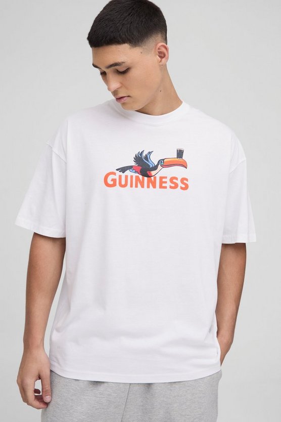 Oversized Guinness Toucan License Printed T-Shirt