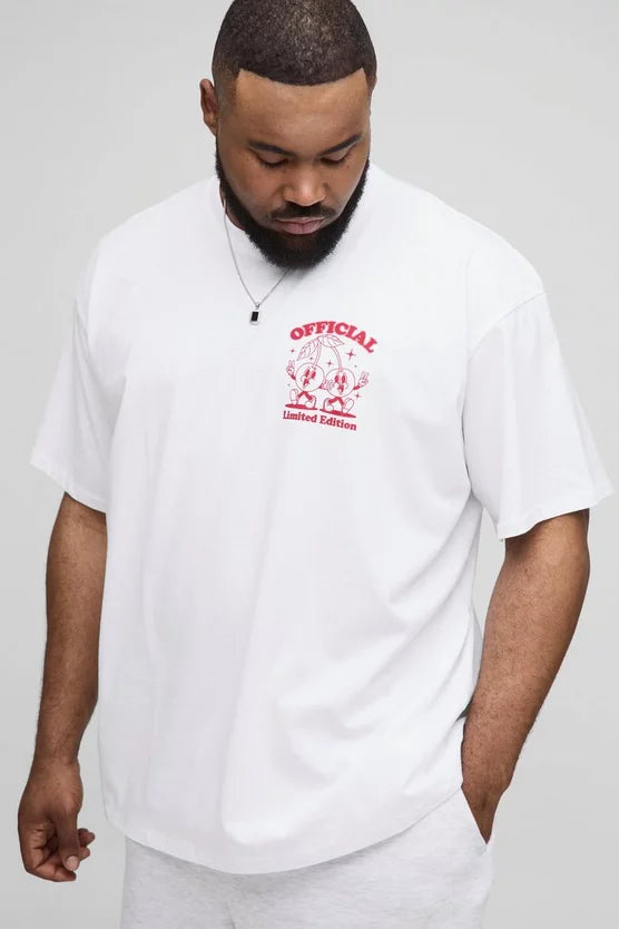 Plus Oversized Cherry Graphic T-Shirt