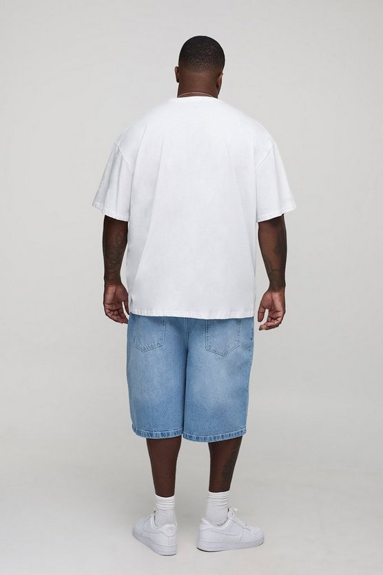 Plus Oversized Location Floral Print Abstract T-Shirt