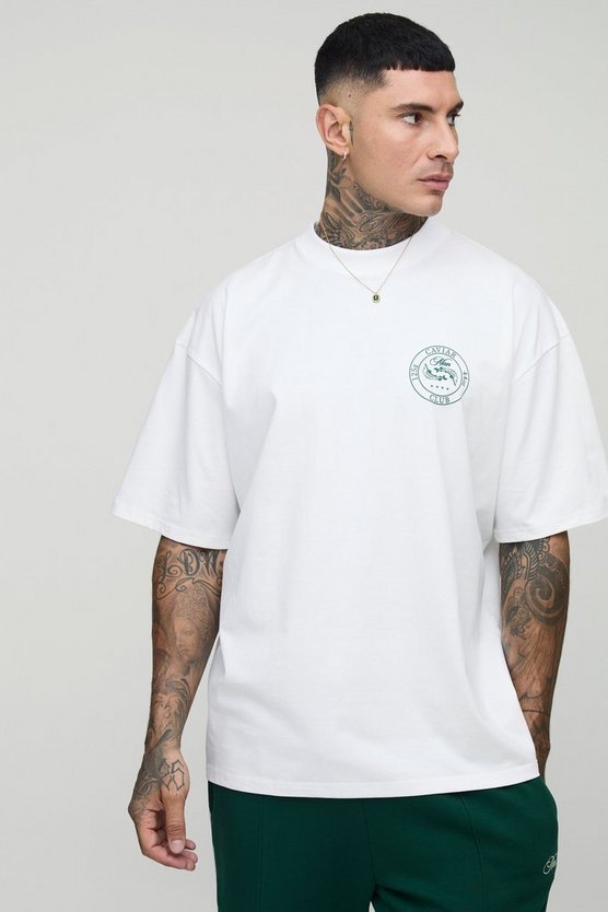 Tall Oversized Extended Neck Man Caviar Club T-Shirt