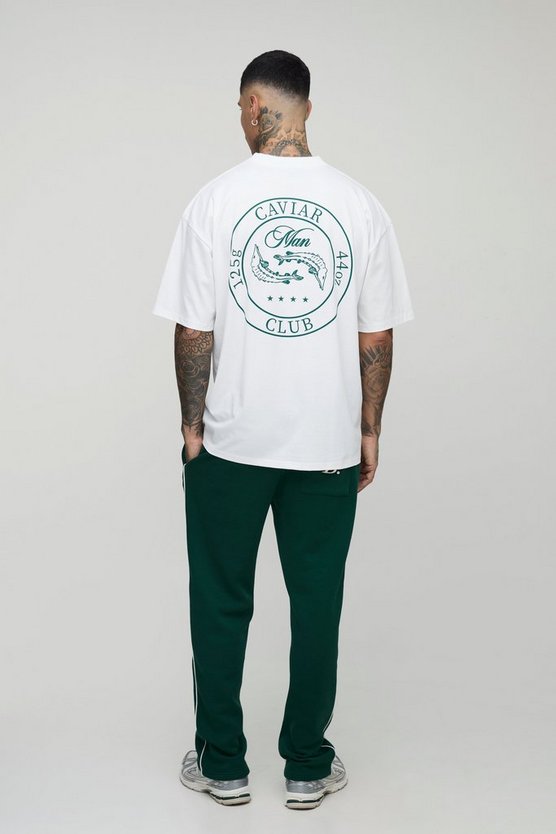 Tall Oversized Extended Neck Man Caviar Club T-Shirt