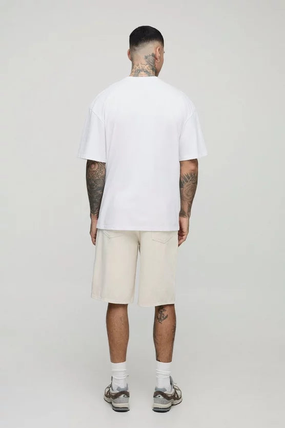 Tall Oversized Monaco Racing Car Print T-Shirt